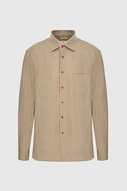 Men's beige linen shirt