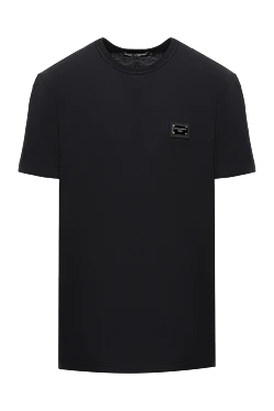 Black cotton T-shirt for men