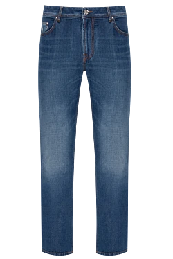 Джинсы из хлопка синие мужские