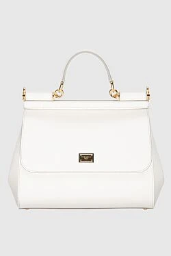 White leather bag for women