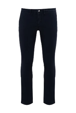 Blue cotton and elastane jeans for men