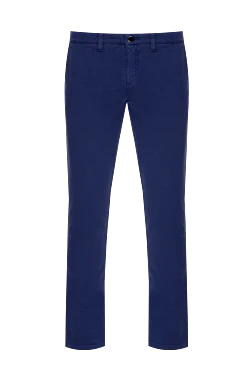 Blue cotton and elastane jeans for men