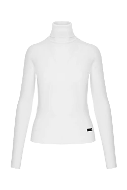 White wool turtleneck for women