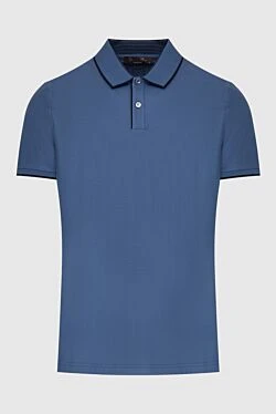 Cotton and elastane polo blue for men