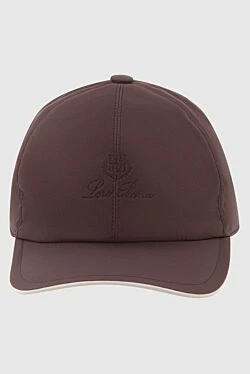 Brown polyester cap for men