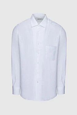 Men's white linen shirt