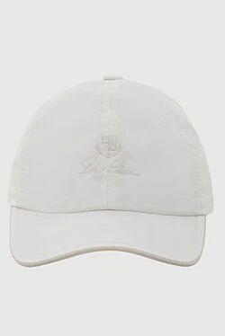 White polyester cap for men