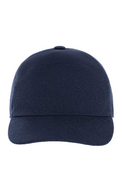 Blue cashmere cap for men