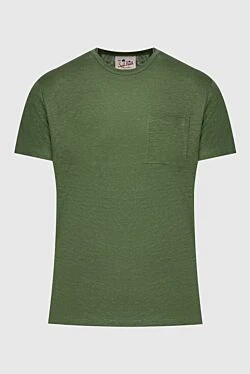 Green linen T-shirt for men