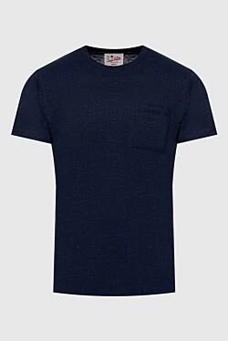 Blue linen T-shirt for men