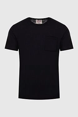 Black linen T-shirt for men