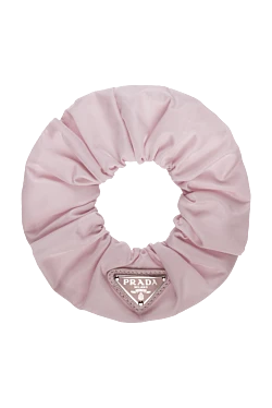 Pink polyamide scrunchie for women