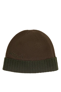 Green cashmere hat for men