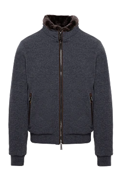 Gray wool jacket for men