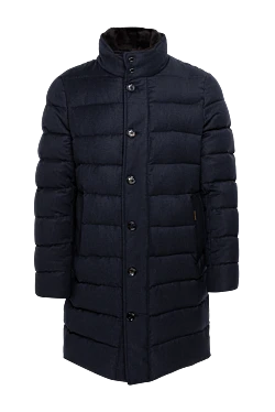 Blue woolen down jacket for men