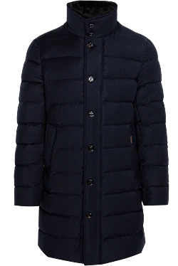 Blue woolen down jacket for men