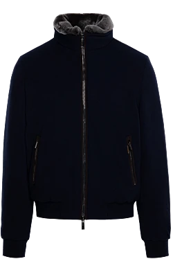 Blue wool jacket for men