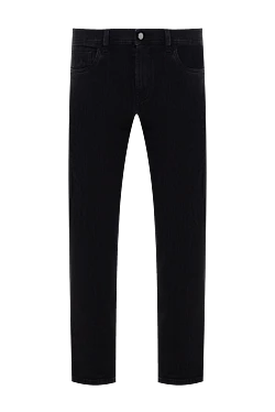 Black cotton jeans for men