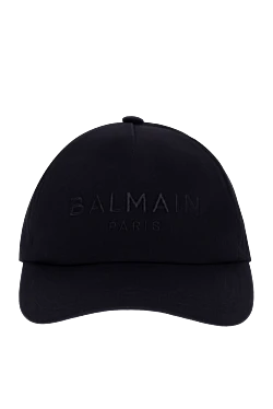 Men's black cotton cap