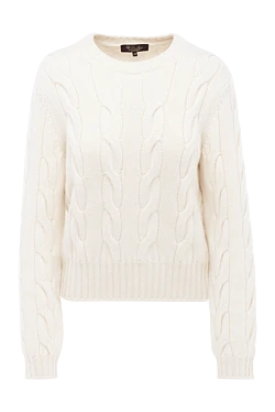 White cashmere jumper for women