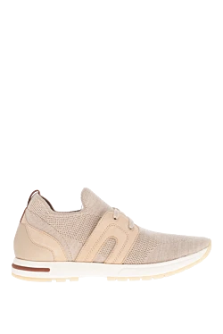 Beige wool sneakers for women