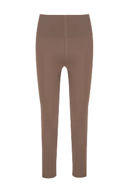 Brown polyamide and elastane leggings for women