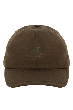 Brown polyester cap for men