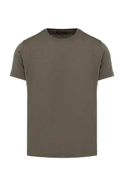 T-shirt made of silk and cotton green for men