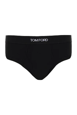 Men's cotton briefs, black