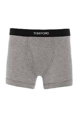 Men's cotton boxer briefs, gray