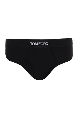 Men's briefs made of cotton and elastane, black