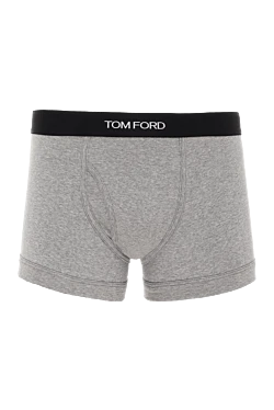 Men's boxers made of cotton and elastane, gray