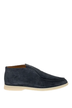 Men's blue suede loafers