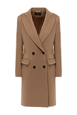 Beige wool coat for women