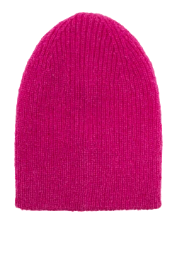 Pink mohair and wool hat for women