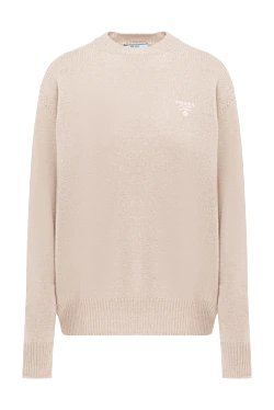 Beige cashmere jumper for women