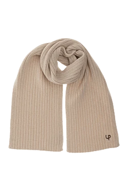 Beige cashmere scarf for men