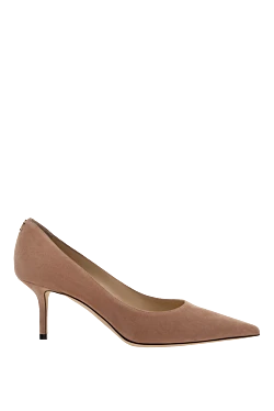 Beige suede shoes for women