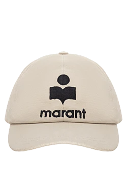 Beige cotton cap for women