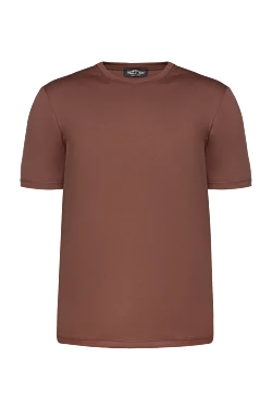 Brown cotton T-shirt for men