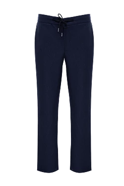 Men's blue wool trousers