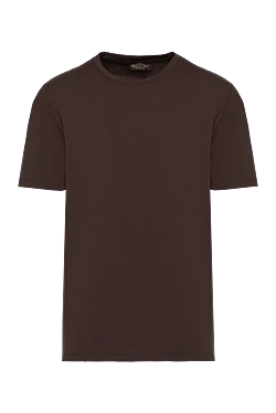 T-shirt made of cotton and elastane, brown for men