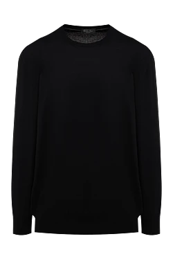 Men's black long sleeve cashmere jumper