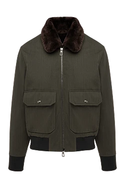 Green woolen jacket for men