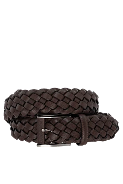 Men's brown leather belt