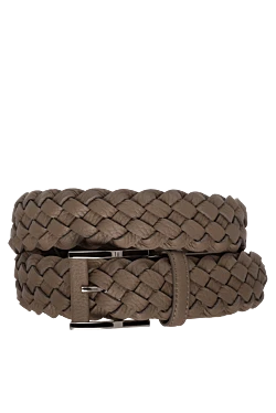 Men's brown leather belt