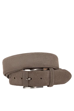 Men's beige suede belt