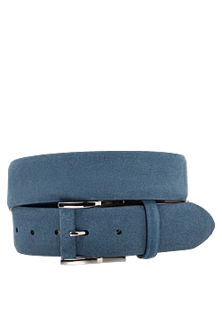 Men's blue suede belt