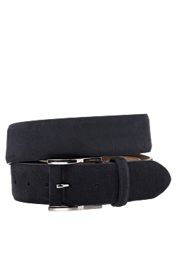 Men's blue suede belt