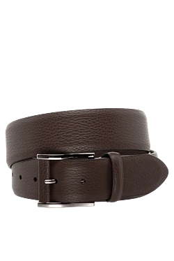 Men's brown leather belt